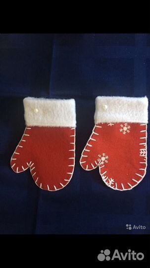 Новогодние варежки для сервировки