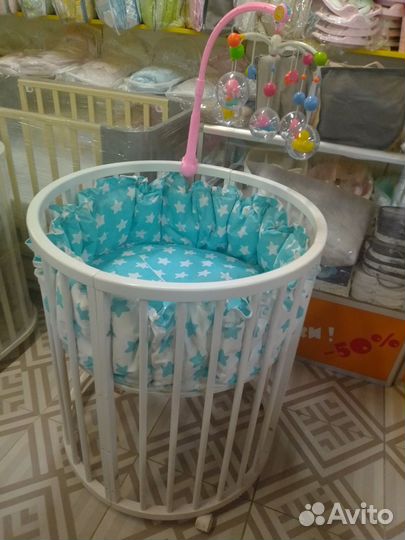 Детская кроватка круглая