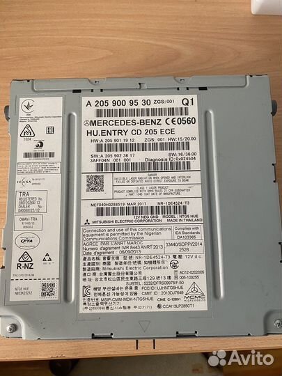 Магнитола (блок навигации) mercedes c w205 2015