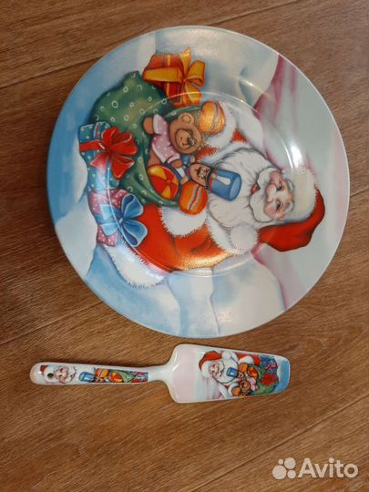 Блюдо тарелка для торта с лопаткой