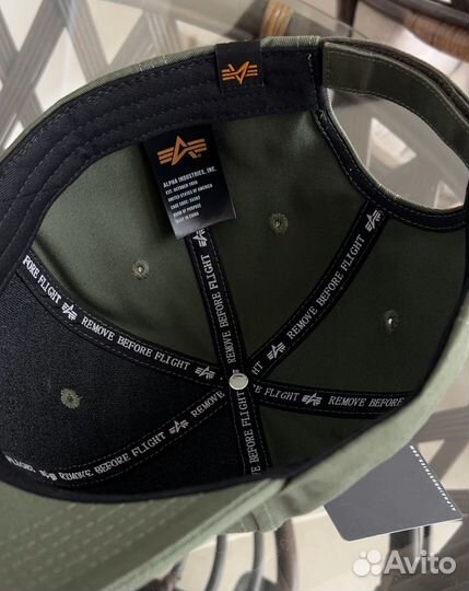 Бейсболка кепка Alpha Industries хаки