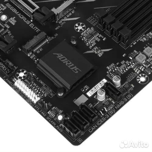 Материнская плата gigabyte B550M aorus elite (V1.3) / AMD B550 AM4 4xDDR4-4733 2xM.2 4xsata DVI-D hd