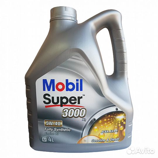 Масло мотор.Mobil Super 3000 X1 5w40 (4L/4)(синт.)