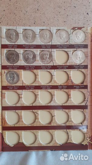 Монеты президенты США