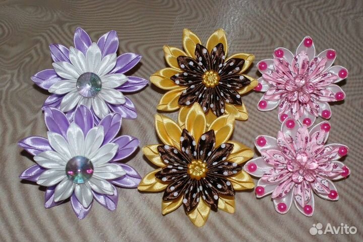 Цветы из ткани (ручная работа)