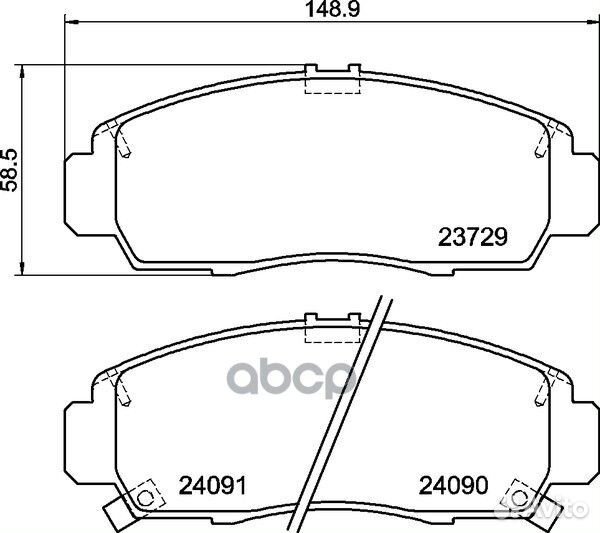 Колодки тормозные NP8010 nisshinbo