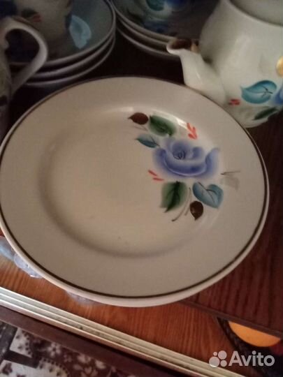 Чайный сервиз с тарелками из СССР