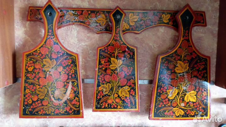 Набор досок Хохлома + сахарница