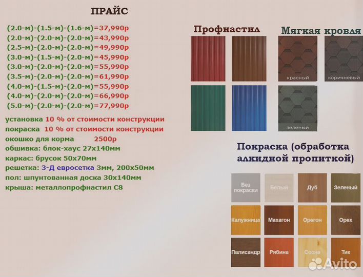Вольер-клетка уличный утепленный для собак M-9-1