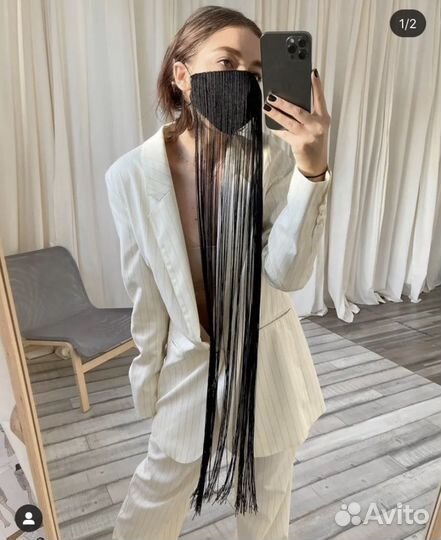 Маска с бахромой ushatava