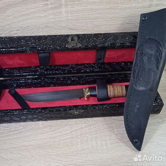 Нож охотничий из дамасской стали