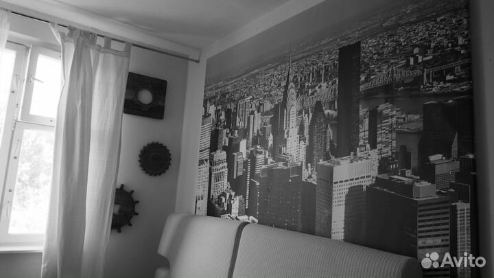 Полотно IKEA чб NEW york для настенной фотокартины