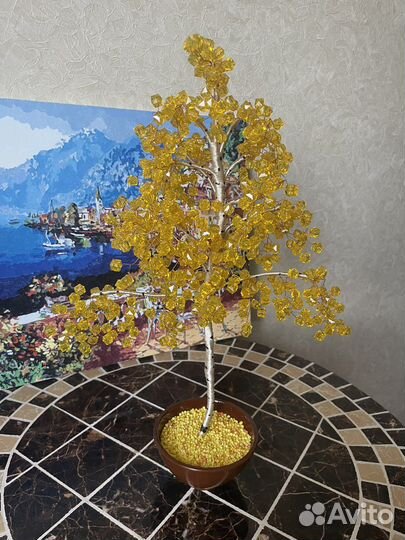 Деревья из бисера