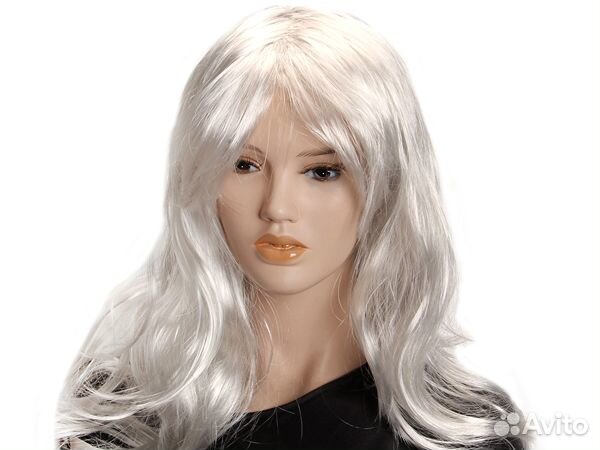 Парик длинные волосы платиновый