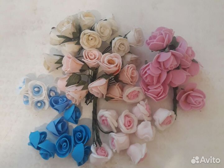 Цветы латоксные,тканевые