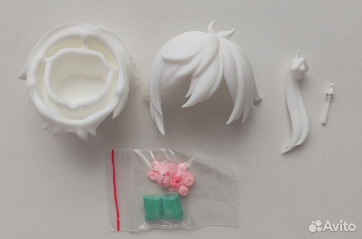 Волосы под покрас (белые) obitsu11/22 Zhongli