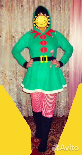 Новогодний комбинезон флисовый на 42 -44 размер
