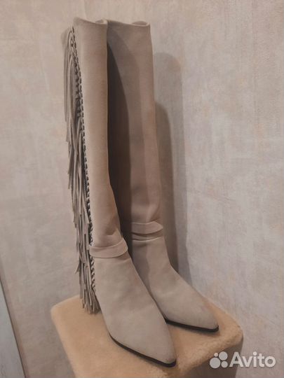 Сапоги женские натуральная замша