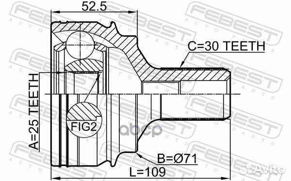 ШРУС внешний mercedes W212, W221, W222 4-matic