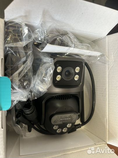 Камера видеонаблюдения wifi уличная,двойная 8Mp