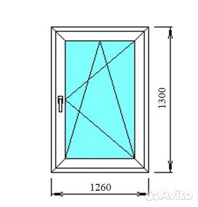 Окна Пвх 1260*1300h, немецкий профиль Aluplast