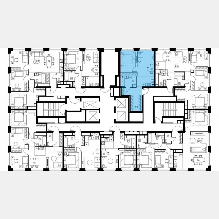 2-к. квартира, 48,1 м², 45/64 эт.