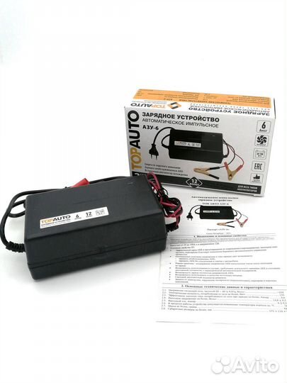 Зарядное устройство для акб 12В 6А Top Auto 6