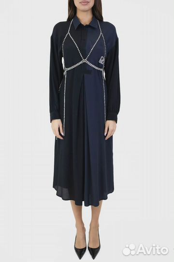 Beatrice B платье-рубашка чёрное/Т/синее 303526