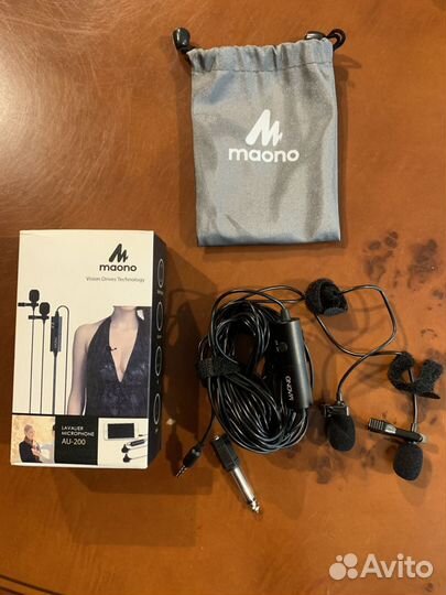 Двойной петличный микрофон Maono AU-200