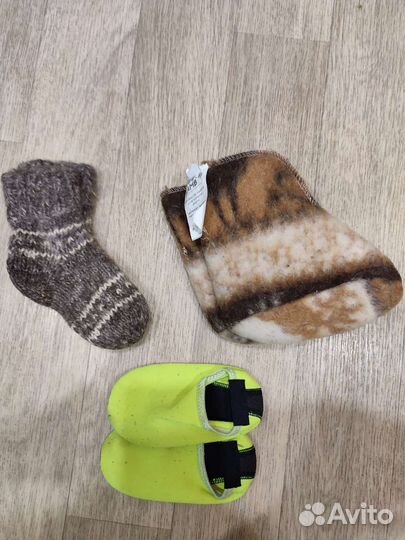 Шерстяные носки детские, пинетки 21р