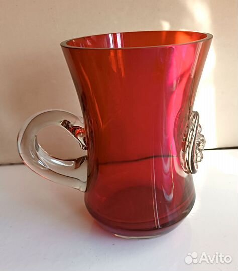 Кружка пивная красная, горчичница ретро СССР