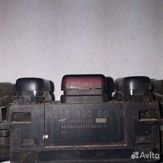 Блок кнопок центральной консоли Меrсеdеs Веnz W220