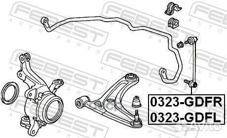 Тяга стабилизатора перед прав 0323gdfr Febest