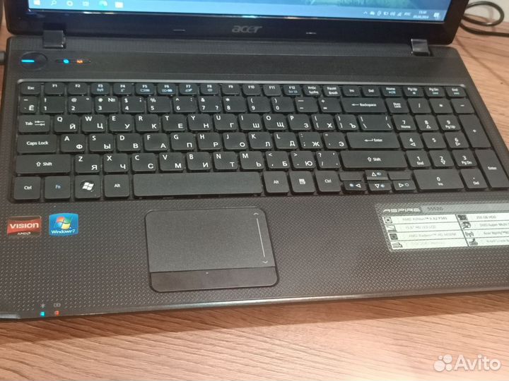 Ноутбук Aspire 5552 /AMD Athlon II P340/250GB/3GB