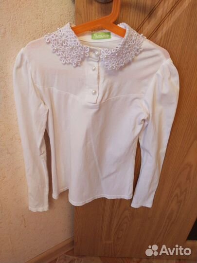 Блузка белая школьная