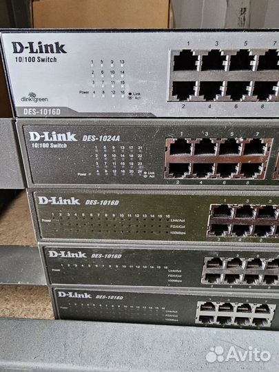 Коммутатор D link des 1016