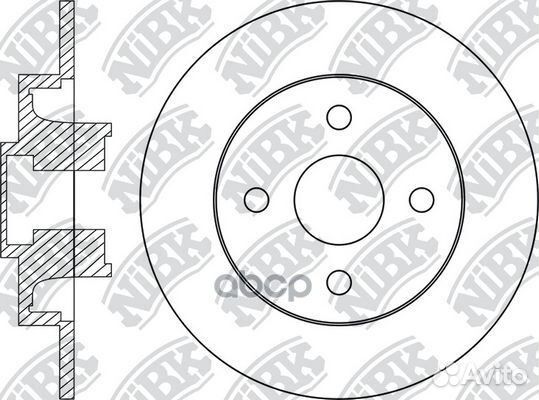 Диск тормозной задний со ступицей RN1747H NiBK