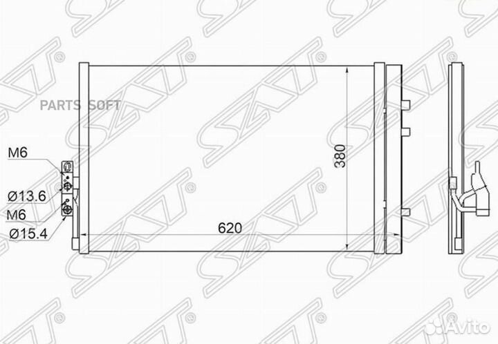 Радиатор кондиционера BMW X3 10-17 / X4 14-18