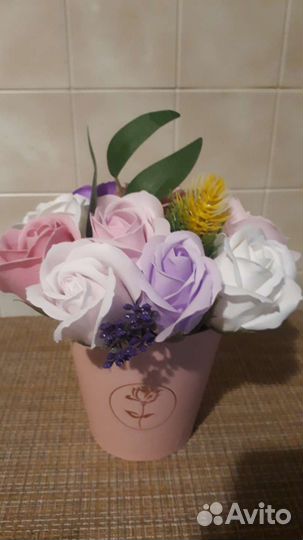 Букет из мыльных роз