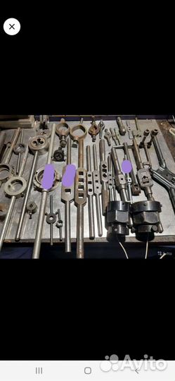 Плашка, метчик,сверло левое, инструмент СССР