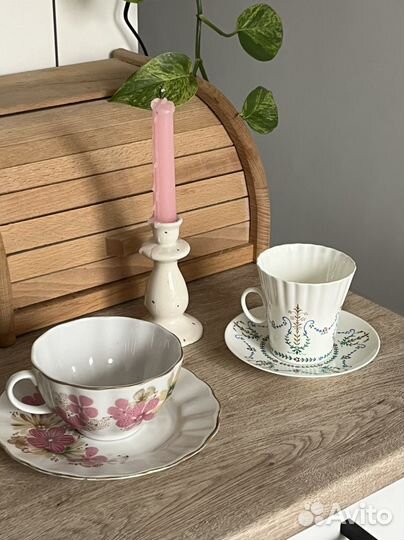 Чайная кофейная пара винтаж