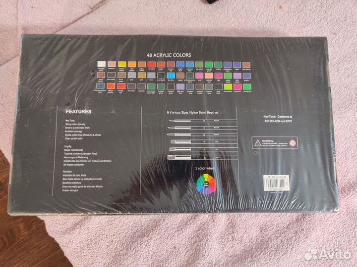 Акриловые краски acrylic 48цветов + кисти