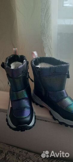 Ботинки зимние для девочки 33 размер новые