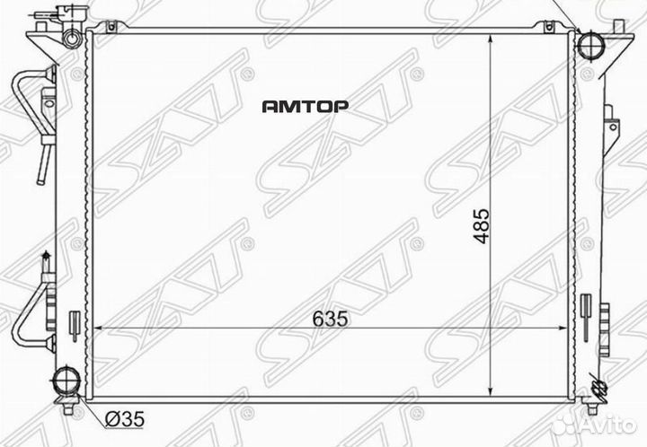 SAT HY0007 Радиатор Hyundai Sonata 04-10 / Kia Mag
