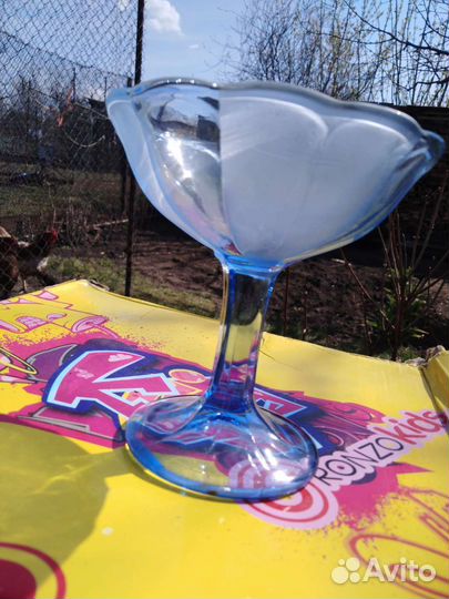 Сахарница, цветное стекло СССР