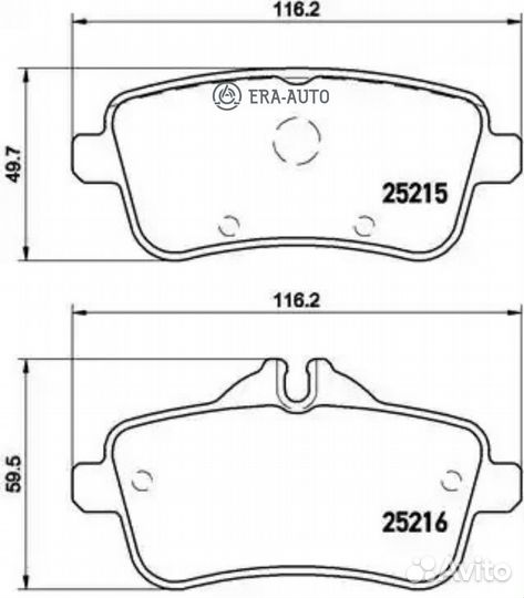 Brembo P50100 Колодки дисковые задние