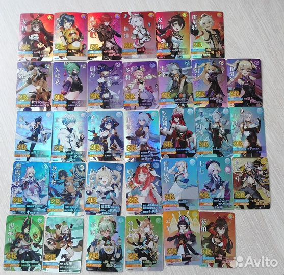 Коллекционные карточки геншин импакт