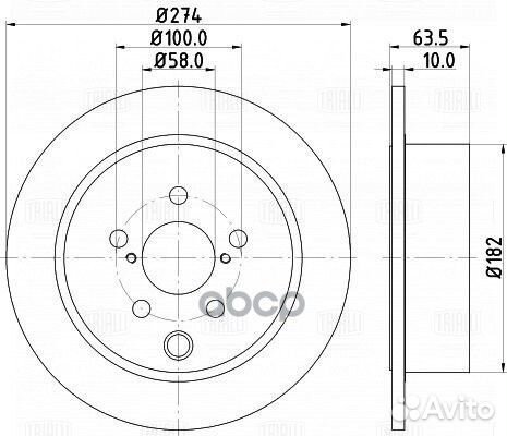 Диск тормозной для а/м Subaru Impreza (11) /For