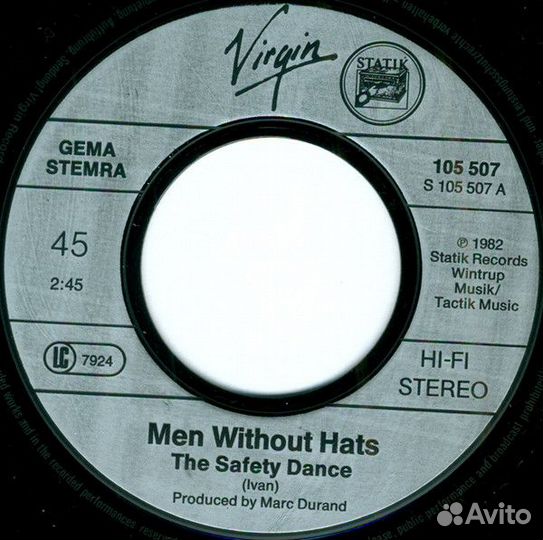Men Without Hats – The Safety Dance EX/EX
