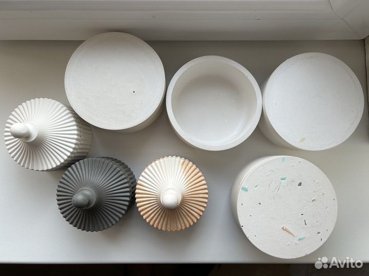 Гипсовые шкатулки подсвечники